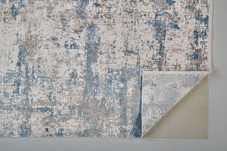 Weave & Wander Lindstra Blue/Ivory 4'10"x7'10" Rug