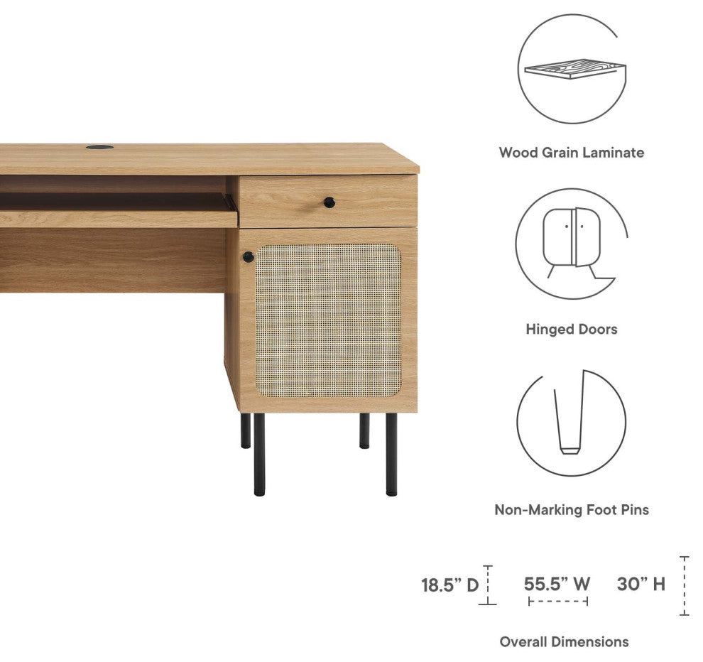 Chaucer Office Desk, Oak