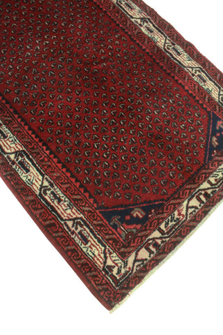 Vintage Distressed Reiner Red/Ivory Runner, 3'4x9'11