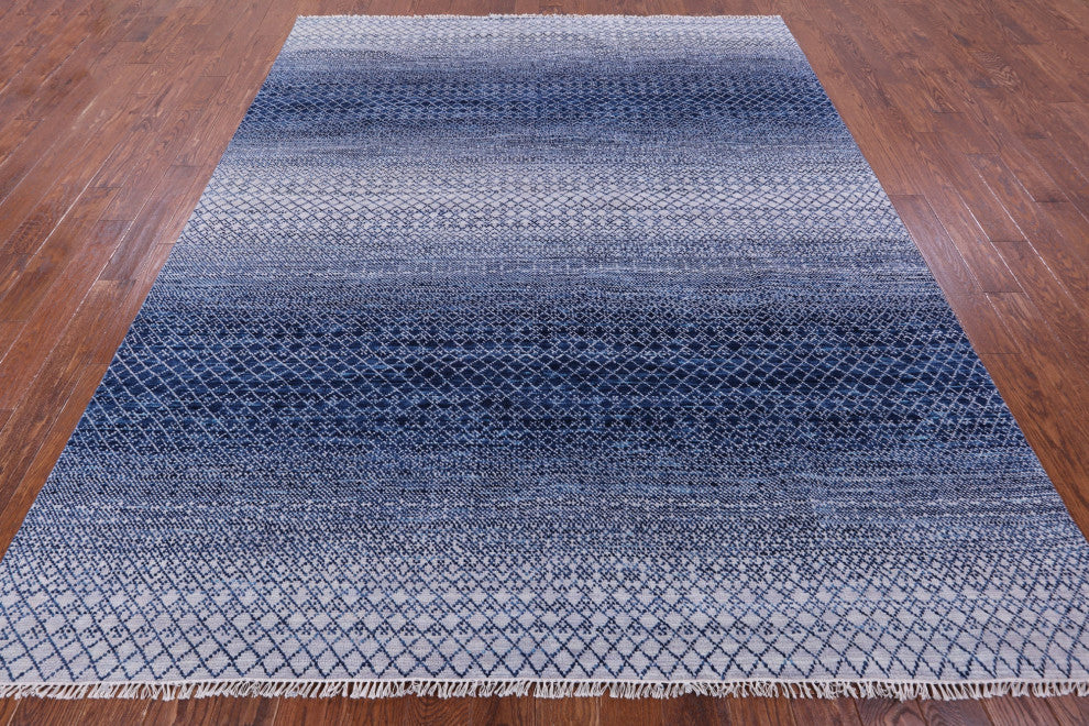 8' 2" X 10' 0" Savannah Grass Handmade Wool Rug - Q13197