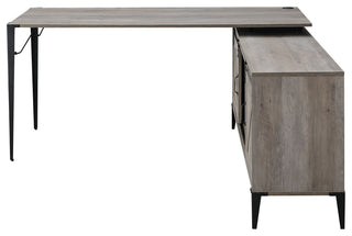Zakwani Writing Desk, Gray Oak and Black