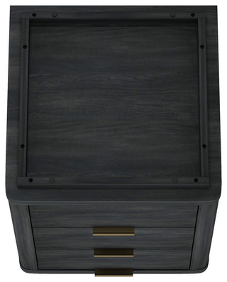 Manhattan Comfort Evelyn Nightstand, Charcoal Gray, Single