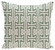 Greek Isles Geometric Print Pillow, Dusty Miller, 18"x18"