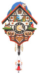 Engstler Key Wound Clock- White Forest House- Mini Size