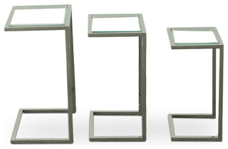 Easton Nesting Table Set, Chrome