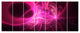 Bright Pink Designs on Black, Abstract Wall Art Canvas, 83"x32", 7 Panels