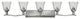 Hinkley Bolla Five Light Vanity, Brushed Nickel With Clear Glass