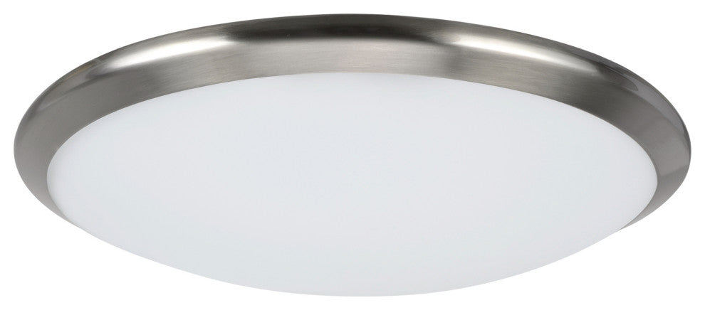 63003L-1 LED Large Flush Mount Ceiling Light Fixture, Satin Nickel 15" Diameter
