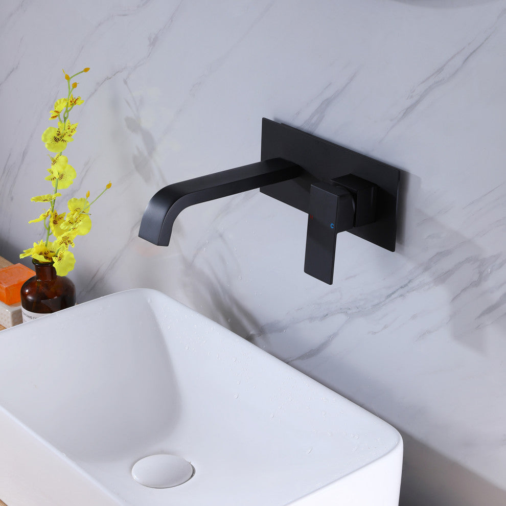 Single Handle Wall Mounted Bathroom Sink Faucet