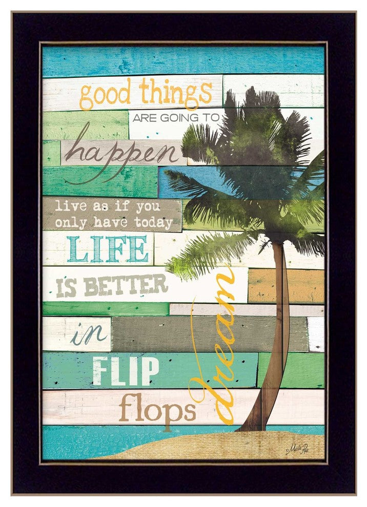 "Good Things" By Marla Rae, Printed Wall Art, Ready To Hang, Black Frame
