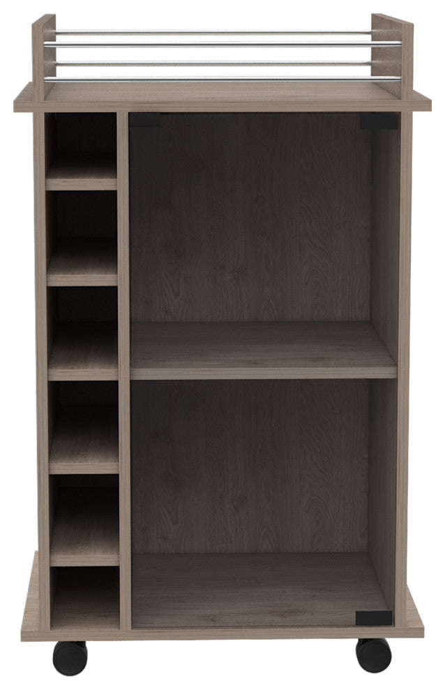 Huali Bar Cart, Light Gray