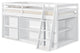 Roxy Junior Loft Bed With Storage Drawers, Bookshelf and Desk, White