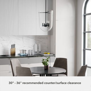 Hunter 14" Sacha Natural Iron 4-Light Pendant Ceiling Light Fixture