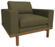 Cantor Leather Chair, Finish Shown: Fawn, Leather Shown: Fern