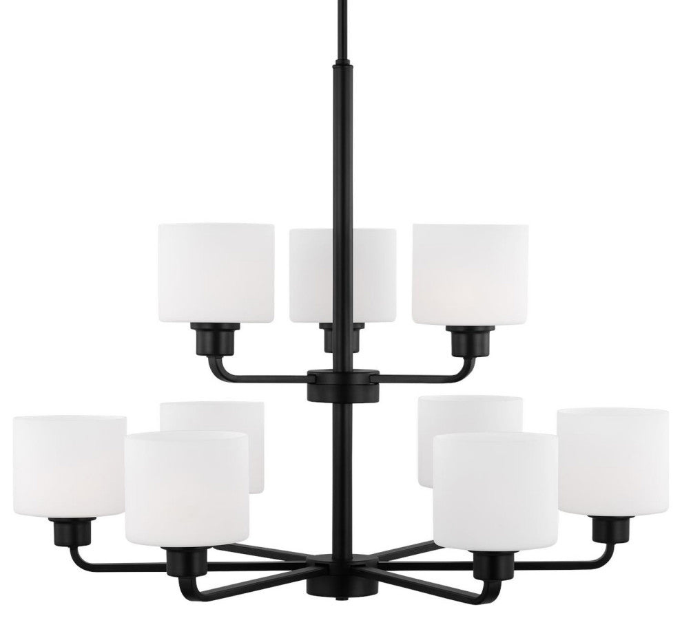 Generation Lighting 3128809 Canfield 9 Light 31"W Outdoor - Midnight Black