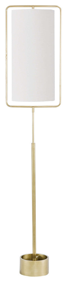 Geo Rectangle Floor Lamp (Natural Brass)