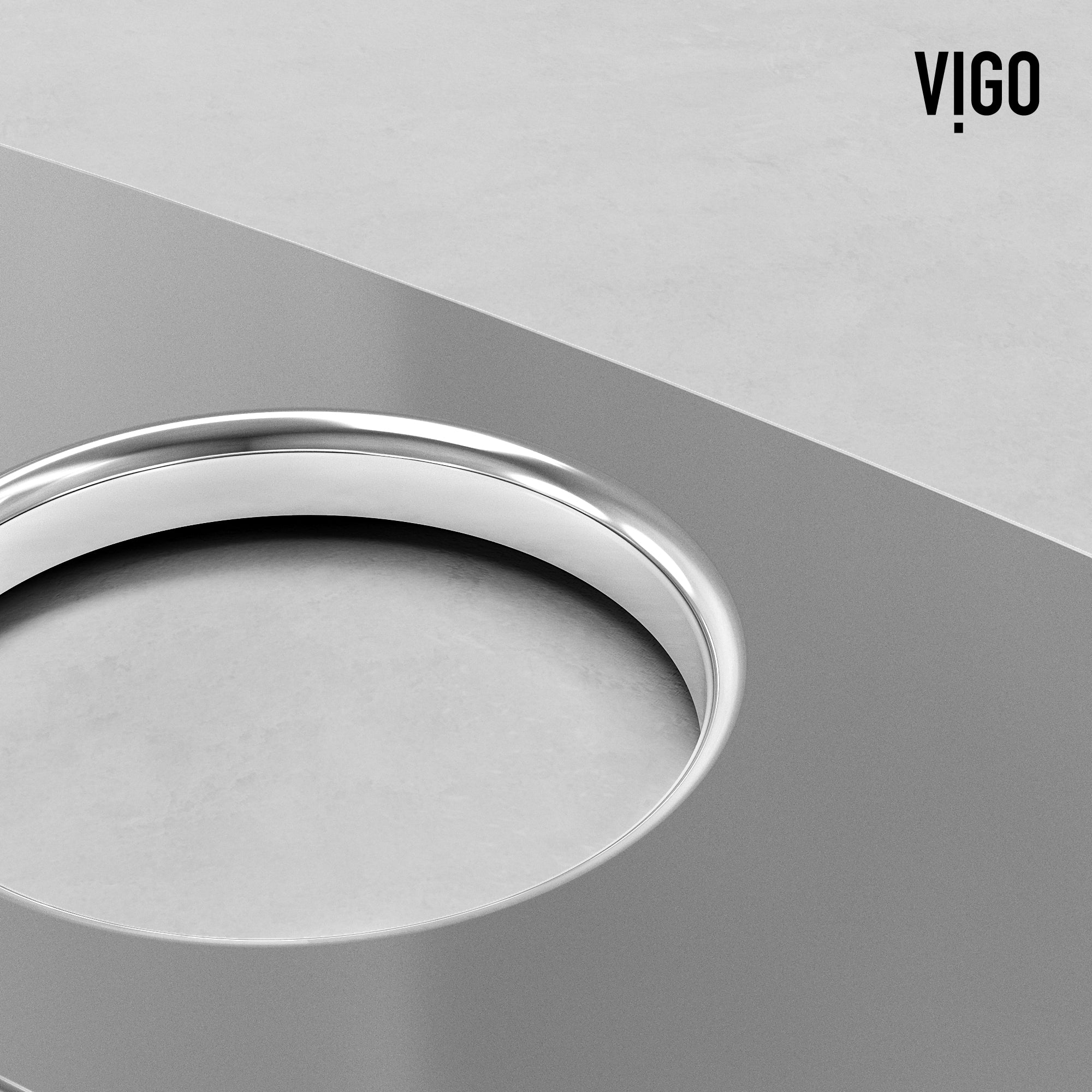 VIGO 10" L Kitchen Deck Plate, Chrome