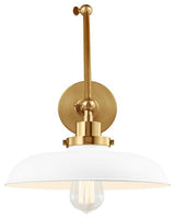 Generation Lighting, CW1171MWTBBS, Double Arm Wide Task Sconce, Matte White