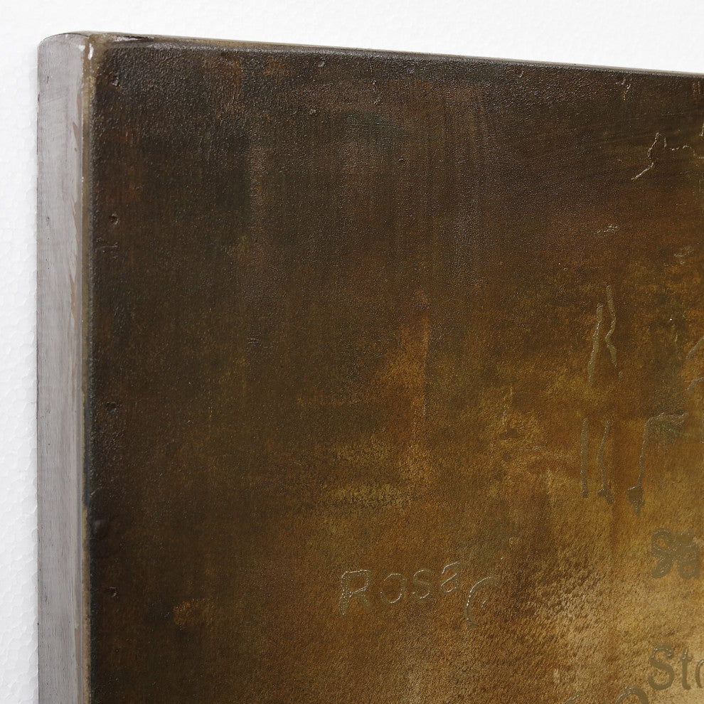 "Airplane" Mixed Media Iron Hand Painted Dimensional Wall Art, 24"x72"