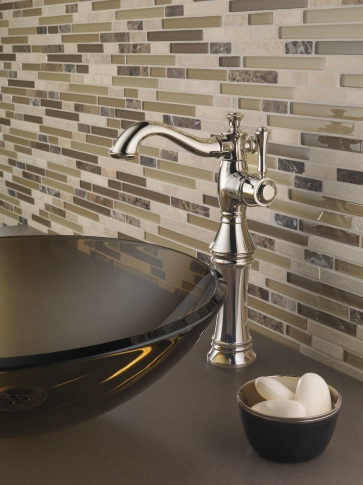 Delta Cassidy Single Handle Vessel Bathroom Faucet, Champagne Bronze, 797LF-CZ