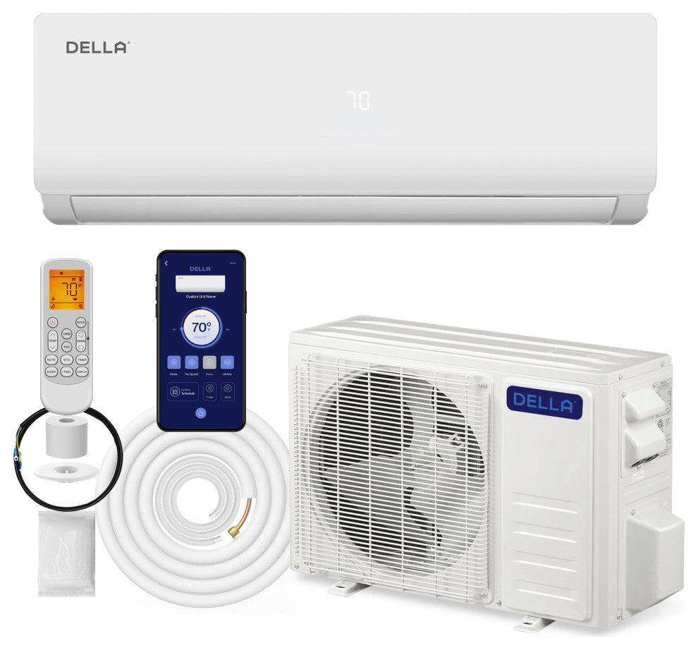 12,000 BTU Mini Split Air Conditioner Ductless Inverter System, 19 SEER, 8 HSPF