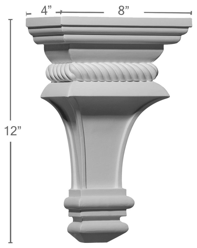 8"W x 4"D x 12"H Windsor Corbel