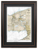 Framed Nautical Chart, Niagara Falls, Lake Erie to Lake Ontario, 24x36