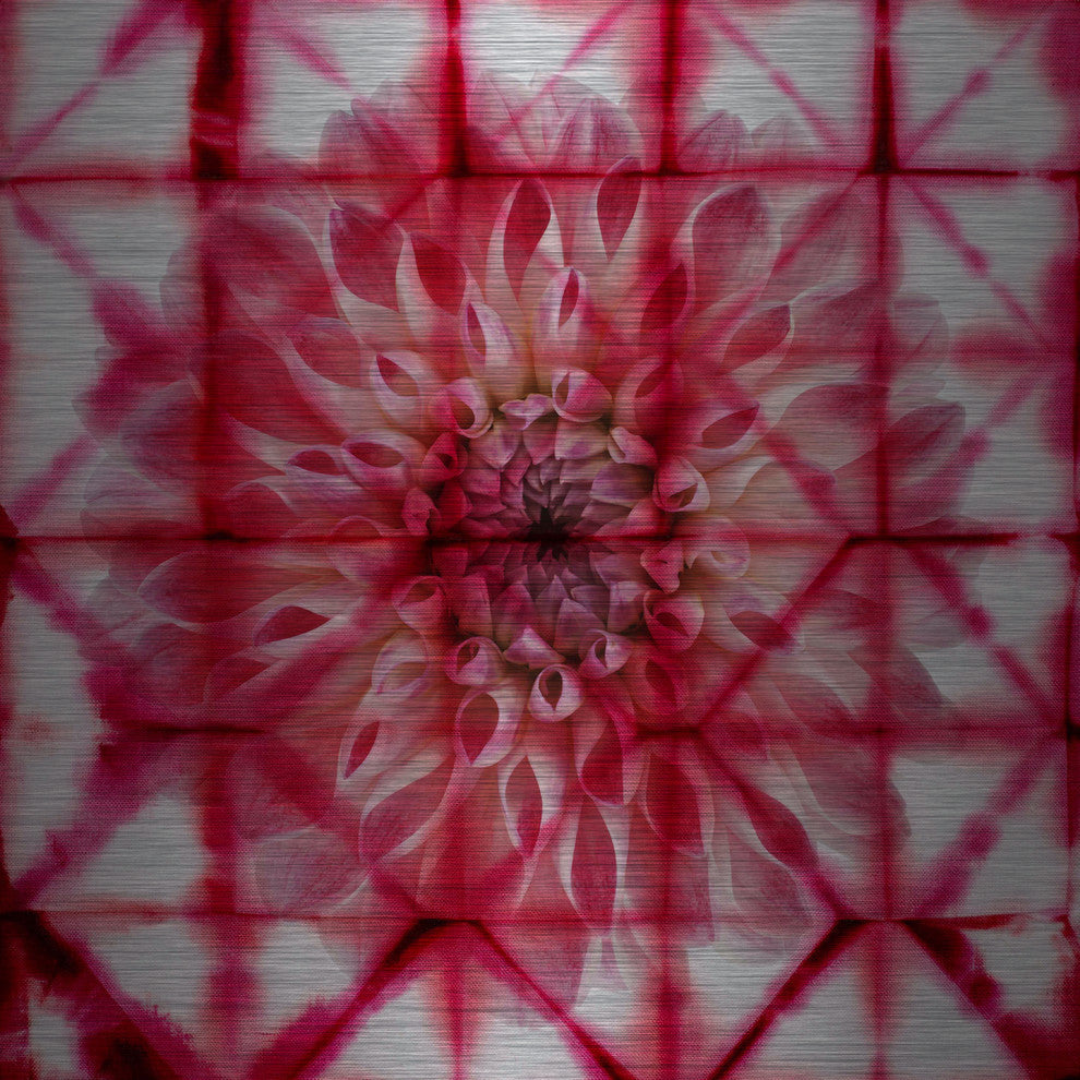 "Boxed in Red" UV Ink Print on Brushed  Aluminum, 40"x40"