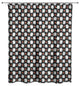 Abstract Snowflake Pattern in Black Shower Curtain