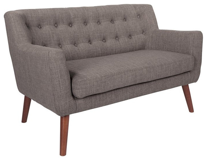 Mill Lane Loveseat With Coffee Legs, Cement