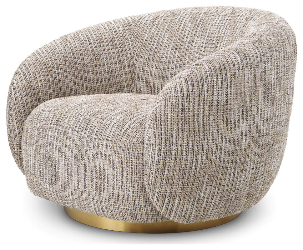 Round Upholstered Swivel Chair | Eichholtz Brice