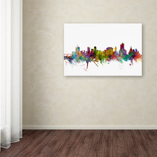 "Tulsa, Oklahoma Skyline" Canvas Art by Michael Tompsett