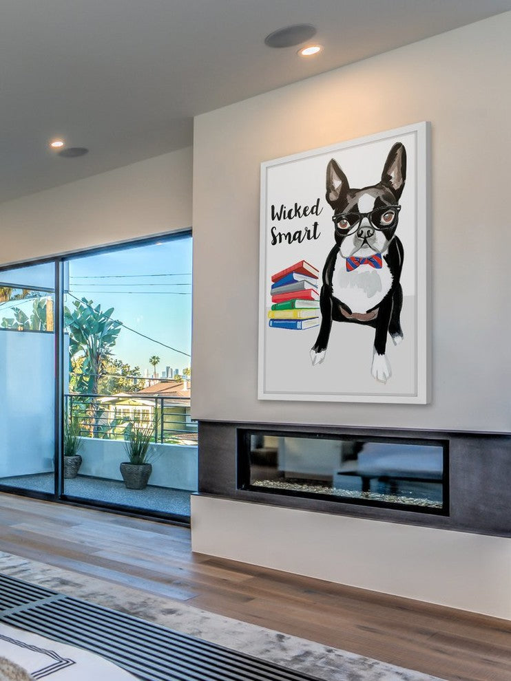 "Smart Terrier" Framed Print by Molly Rosner