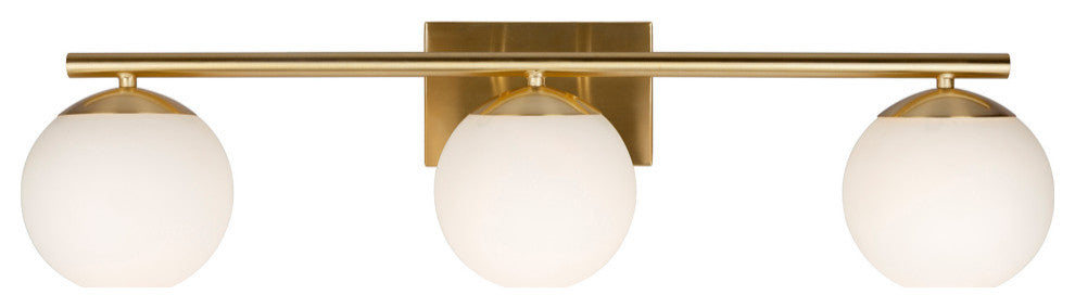 3-Light Bath Vanity Light, Soft Gold