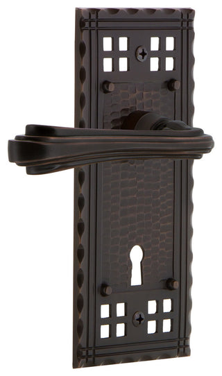 Craftsman Plate With Keyhole Fleur Lever, Bronze, Double Dummy, Non