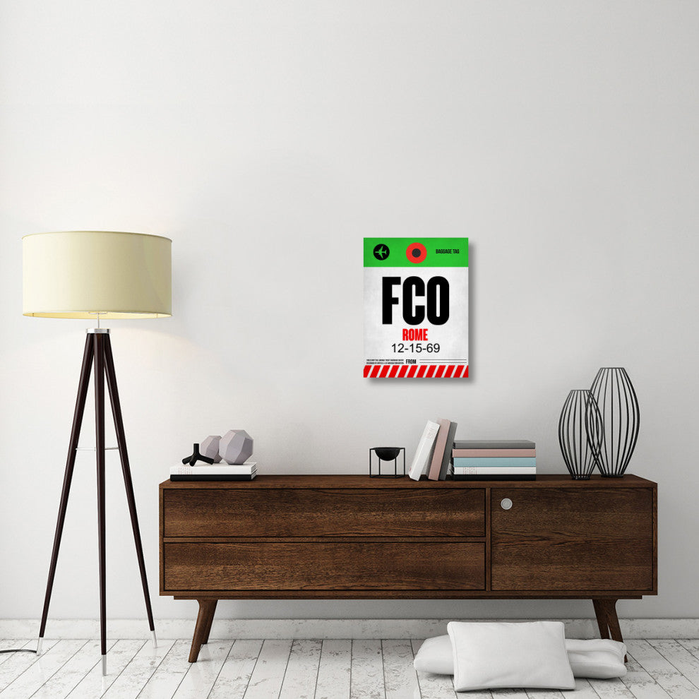 "FCO Rome Luggage Tag 1" Fine Art Print