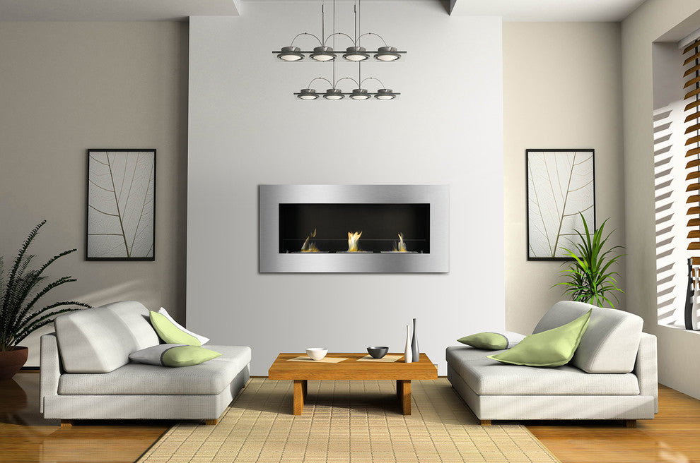 Recessed Wall Ventless Bio Ethanol Fireplace - Optimum | Ignis