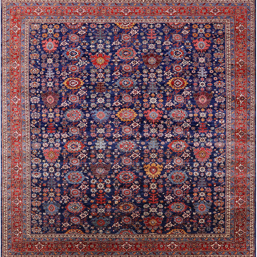 Ahgly Company Indoor Square Mid-Century Modern Area Rugs, 4' Square