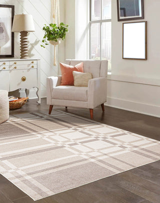 Aqua Roma Area Rug, Ivory, 5'x7'