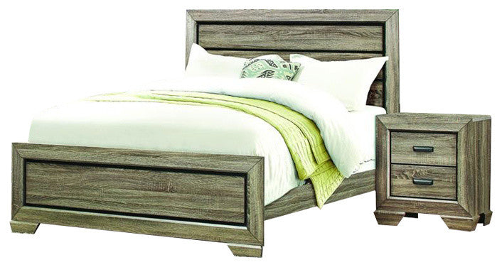 Homelegance Beechnut 2-Piece Platform Bedroom Set, Light Elm