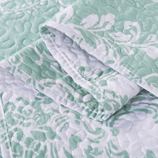 LA Boheme 5 Piece Printed Bed Spread Set, Teal Turquoise, Oversize King