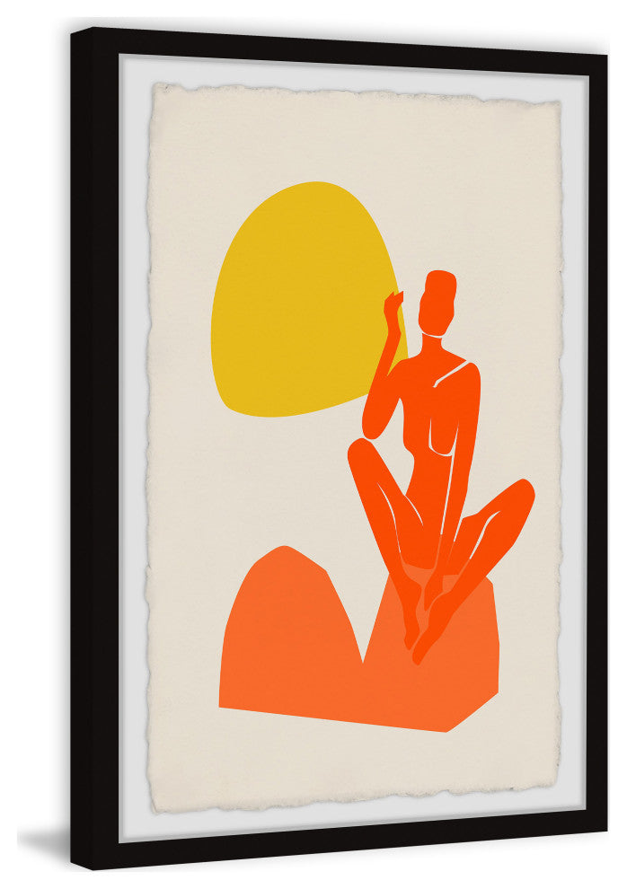 "Stone Squat" Framed Painting Print, 20x30