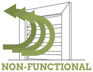 24"W x 30"H Peaked Gable Vent Louver, Decorative