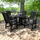 Weatherly 5-Piece Round Dining Set, Black
