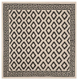 Safavieh Dhurries Dhu411A Geometric Rug, Ivory/Black, 6'0"x6'0" Square