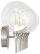 Iissa, Vanity, 5Lt, Satin Nickel, Clear Glass