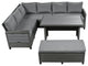 5-Piece Outdoor Wicker Patio Sofa Set, Grey