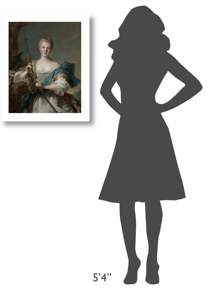 "Portrait of a Woman as Diana, 1752" Paper Print by Jean-Marc Nattier, 20"x24"