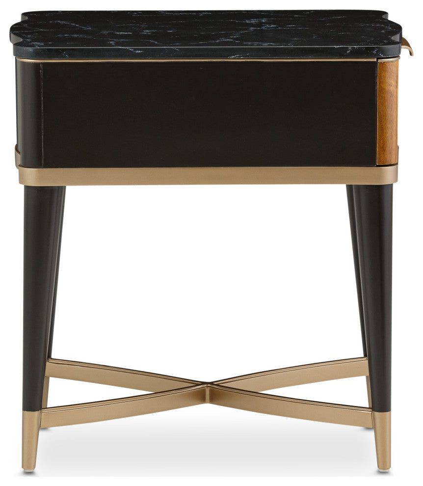 Malibu Crest End Table - Crotch Mahogany