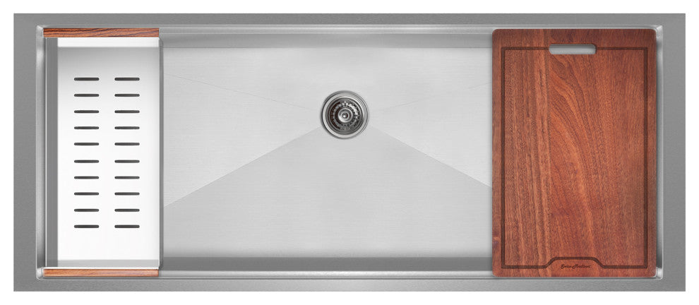 Rivage 45x19" Single Basin Undermount Kitchen Workstation Sink